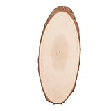 Homoyoyo Holzspan Türschild Tisch/Hausnummernschild Form Esszimmer Kreis Blank Holzschnitzerei Dekoration Holzscheit Rustikales Brett Baumscheibe Kiefer Groß Lindenholz Zum