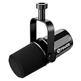FDUCE SL40X Dynamisches XLR-Mikrofon für Gesangsaufnahmen, Podcasting, Spiele, Live-Streaming und -Rundfunk, Ganzmetall-Mikrofon mit Nierencharakteristik, Sprachisolationstechnologie – Schwarz