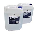 Generisch Destilliertes Wasser 20 Liter, 2 x 10L Kanister mit integriertem Einfüllstutzen