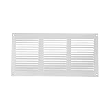 30 cm x 15 cm Weißes Lüftungsgitter mit Insektengitter - Innen- und Außenentlüftungsabdeckung - Heizungs-, Kühlungs- und Lüftungsanwendungen. (100 x 100 mm, Braun) (300 x 150 mm, Weiß)