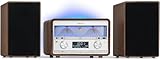 Auna DAB Radio CD-Player für Zuhause, FM/DAB/DAB+ Radio mit Bluetooth und AUX, 25W Abnehmbare Micro-Lautsprecher, LCD-Display, Fernbedienung, MP3, USB & Musik-Streaming, DAB Radio Netzbetrieben