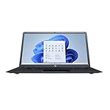 PRIXTON - Laptop Netbook 14,1-Zoll-Bildschirm, Windows 10 Pro Betriebssystem, Intel Celeron Gemini Lake N4020, 4GB/64GB Speicher mit spanischer QWERTY-Tastatur