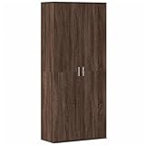 Aufbewahrungsschränke Aktenschrank Spind Schrank Outdoor Schrank - Highboard Braun Eichen-Optik 80x35x180 cm Holzwerkstoff für Wohnzimmer Garage Werkstatt Flur