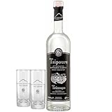 Tsipouro Tirnavos ohne Anis 40% 0,7l mit 2 Gläsern | Griechischer Tresterbrand | 100% Destillat | Katsaros Distillery seit 1856