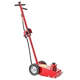 Wiltec Pneumatischer Rangierwagenheber 22 t, 245-535 mm, Fahrbar, mit Druckaufsätzen, Druckluft Wagenheber für LKW Kfz und Werkstatt
