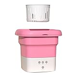 pQirnvIL Tragbare Waschmaschine, Mini-Waschmaschine, Reinigung, Blaues Licht, Halbautomatische Waschsocken für Wohnungsreisen, EU-Stecker