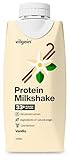 Vilgain Protein Milkshake, 33g Eiweiß pro Portion, Laktosearm, Fertiger Milchproteinshake, Hochwertige Zutaten, Ohne Künstliche Zusätze, Mit Stevia Gesüßt (330ml, Vanille)