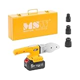 MSW Kabelloses Muffenschweißgerät mit Akku 350 W 3 Heizdorne 20-32 mm Temperatur bis 320 °C PE-Schweißgerät PE-Rohr-Schweißgerät PE-Muffenschweißgerät