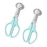 SHOWERORO 2St Wachteleierschere gekochte Eierschere Wachteleieröffner Eierscheren kitchen scissors küche gadget Wachteleiöffner aus Edelstahl kleiner Wachteleierapparat Rostfreier Stahl Blue