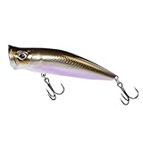 Schwimmende Angelköder 8,5 g 16 g Spinning Kunstköder Topwater Angelköder Barsch Zander Schwarz Elritze Wobbler (Color : 3, Size : 86mm 16g)