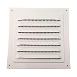 Lüftungsabdeckung aus Aluminiumlegierung mit Netz für Soffitenbelüftung, stilvolles und funktionales Gitter-Design (165 x 165 mm)