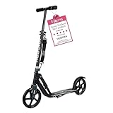Hudora Roller für Erwachsene – Klappbarer Erwachsenen-Roller, höhenverstellbar, HUDORA BigWheel 205 Scooter - Stabiler Aluminium-Roller