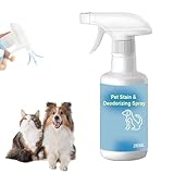 Enzymreiniger Katzenurin 350ml, Enzymreiniger Geruchsentferner-Spray für Haustiere, Katzen Urin Geruch Entferner, Effektiver Reiniger Tiefenwirksamer Geruchsneutralisierer für Hunde Katzen (280ml)