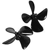 VICASKY 1 Paar Vierblattpropeller Teile für RC-Boote Seilwerfer-Propeller Propeller für RC-Boote RC-Bootsteil bootmotoren Boat Motor RC-Bootspropellerteil Kleiner Bootspropeller STK Black