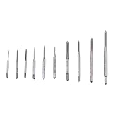 10PCS Mini M1 bis M3,5 mechanische Handgewindebohrer, gerade geriffelter Gewindebohrersatz, mechanische manuelle Gewindebohrer