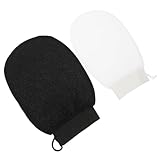 NOLITOY 2 Stück Peeling Handschuhe aus Rayon Wiederverwendbar Sanftes Körperpeeling und Massage Leicht für Dusche Reinigung von Nacken Schultern Füßen Effektives Hautschrubben
