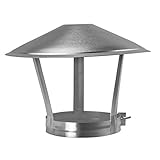 Kaminhaube aus Edelstahl – Regenschirm-Ofenrohr-Regenschutzkappe für Rauchabzug und Rauchabzug