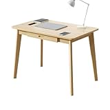 LIUWOPA Luxuriöser Computertisch, Schreibtisch, Laptoptisch aus Holz, Schreibarbeitsplatz mit Schublade und Beinen aus Massivholz, einfach zu montieren, für das Home-Office