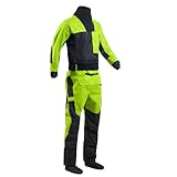 SUNBGRPYE Herren Trockenanzug, Kajak Trockenanzug, 3-Lagiges Wasserdichtes Gewebe, Latex An Hals Und Handgelenken, FüR Schlauchboot, Segelboot, Kajak, Paddle-Board-Wassersport,C-3XL