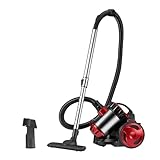 Oamger Beutelloser Staubsauger 2800W, leise, mit HEPA Filter, 1.5L Dustbox, für Tierhaare/Teppiche/Hartböden, 5m Aktionsradius, kompakt & kraftvoll (2000W 1.5L)
