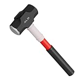 1,8 kg Vorschlaghammer, 1,8 kg Bohrhammer, robuster Risshammer mit geschmiedeter Stahlkonstruktion und Fiberglasgriff, stoßfester Ingenieurhammer für Bauernhof, Garten, Landmanagement, Hofarbeit