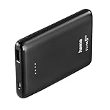 Hama Powerbank Slim 5HD 5000mAh (externer Akku mit 1x USB A, Power Pack Zertifiziert, Akkupack Handy, Tablet, Bluetooth-Lautsprecher etc., tragbares Ladegerät klein, mobiler Akku) schwarz