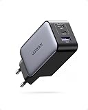 UGREEN Nexode USB C Ladegerät 65W GaN Charger 3-Port PD Netzteil 60W PPS kompatibel mit MacBook Pro/Air, iPhone 15 Pro Max/15/14 Pro Max/14 Pro/13, iPad Pro, Galaxy S23 Ultra/S23/S22(Schwarz)