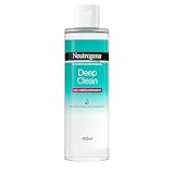 Neutrogena Deep Clean 3-in-1 Mizellenwasser, parfümfreie Gesichtsreinigung ohne Alkohol, sanfter Make-Up Entferner ohne Reiben, Mizellen Reinigungswasser für alle Hauttypen (400 ml)
