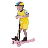 Kinderroller, Faltbarer Roller Für Kind, Mit LED Blinker Dreirad Für Jungen Mädchen 2 Bis 8 Jahre Im Freien Wohnen Arbeitsweg Reisen Camping Anfänger Home Reiter