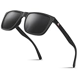 Glapeame Polarisiert-Sonnenbrille-Herren-Damen-Sunglasses-Men-Woman-Unisex Sonnenbrillen Geeignet für Outdoor-Aktivitäten，a-schwarz grau