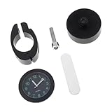 Kuntesetty Motorrad Lenkermount Uhr für Scooter Dashboard Zubehör, Schwarz