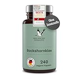Bockshornklee Kapseln - 2400 mg pro Tagesdosis (600 mg je Kapsel) - 240 vegane Kapseln für 2 Monate - ohne Zusatzstoffe - laborgeprüft - Balanced Vitality