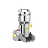 Konfiur 2880W Elektrische Getreidemühle, 32000r/min Grinder Edelstahl 40.5 * 23 * 23cm Schrotmühle, Graingrinder & Kommerzieller Motor 7.7kg, für Kräuter/Gewürze/Nüsse/Getreide, Silber