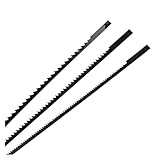 24 Stück Dekupiersägeblätter 127 mm aus Kohlenstoffstahl Laubsäge mit Querstift 10/15/18/24 Zähne Standard Feinschnitt