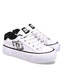 DC Damen Chelsea Platform Sneaker, Weiß/Schwarz, 37.5 EU