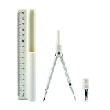 Multifunktionaler Zeichenkompasse, Geometriewerkzeug, Büro, Schule, Messen, 3-in-1, Zirkel, Geometrie-Set mit Lineal, Bleistift, gerades Lineal mit Bleistift