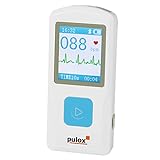 Pulox PM10 Mobiles Einkanal Heim EKG-Gerät - Wireless Notfall-EKG-Monitor mit Analyse, USB, Smartphone-App und PC-Software