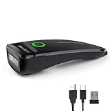 JIAN Boland Bluetooth Mini Barcode Scanner, Tragbarer 1D 2D Code Scanner, Bluetooth kompatibel, Kleiner USB QR Code Scanner Barcode Scanner für Inventarbibliothek (W7)