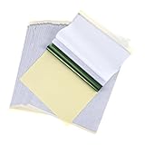 Ptwola 25 Stück Blatt Tattoo Transferpapier Kunsthaut Blanko Tattoo Transfer Papier Übungshaut Tracepapier Doppelseiten Gefälschte Praxis Haut Schablonenpapier für Anfänger Künstler Tätowierer Üben