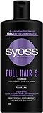 Syoss Full Hair 5 (440 ml), Volumen Shampoo für dünnes und plattes Haar, Haarshampoo mit 5-fach-Effekt für vollere , vegane Formel mit Amino-Komplex