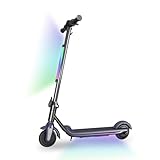 E Roller Kinder von 6-12 Jahren,Max Reichweite 5-8 KM - Max.12 KM/H,Faltbarer Elektroroller für Kinder Mit Bunte Regenbogenlichter und LED-Anzeige,Elektroscooter für Kinder und Jugendliche (Grau)