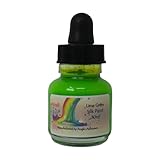 artcraft by anglo Seidenfarbe in 30 ml Pipettenkappe, Seidenfarben zum Malen auf Seide oder Batik, Limettengrün
