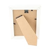 Holz-Bilderrahmen-Set, 5 Rahmen, 12 X 16 cm, 9 X 13 cm, Zertifikatsgröße, Fotoaufbewahrung, Tisch- und Wandmontage-Display für Heimdekoration, Kraftpapier und MDF (Weiß)