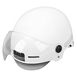 Smart-Helm, Professionelle 1080P 30fps-Kamera, Verstellbarer Sport-Fahrradhelm mit Sicherheitslicht für Erwachsene, Männer und Frauen (White)
