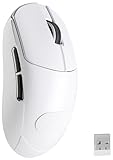 MAMBASNAKE Attack Shark X8PLUS Kabellose Gaming-Maus, PixArt PAW3395PRO-Sensor, 40000 DPI, BT/2,4 GHz/Wired, 55g Superleichte Maus, Doppelschichtige PTFE-Füße, for PC/Xbox/Mac (White et Grip Tape)