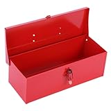 Tofficu Metall Werkzeugkasten Tragbarer Werkzeug Organizer Robuster Auto Aufbewahrungsbehälter für Kleinteile und Zubehör Stilvolles Design Lagig