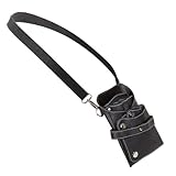 Friseurbedarf-Gürteltasche Gürteltasche for Friseure, mit verstellbarem Gürtel, tragbare Holstertasche for Friseurscheren, Friseur-Tragetasche for Friseure, Friseurtasche(Black)
