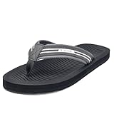 ASHION Flip Flops Herren Zehentrenner Sommer Strand Badelatschen Rutschfestet Beach Pool Sandalen(Grau,42EU)