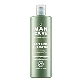 ManCave Koffein Shampoo Herren, Koffein Shampoo, XXL Size, Shampoo gegen Haarausfall, Vegan, Tube aus Recycling-Kunststoff, 500ml