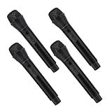 Vaguelly 4 Stück Teiliges Fake Mikrofon Batterieloser Realistisches Design mit Soundfeedback Ergonomisch und Leicht für Karaoke Bühnenkostüm und Geburtstagsfeier